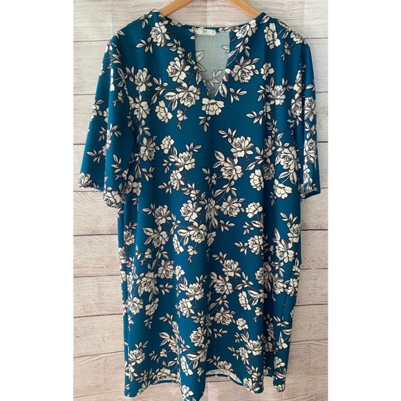 Amelia James AJ Salina dress plus size XXXL 3XL floral green - Picture 3 of 9